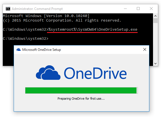 uninstall onedrive