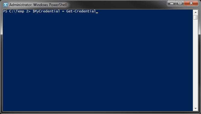 Powershell Get Credential